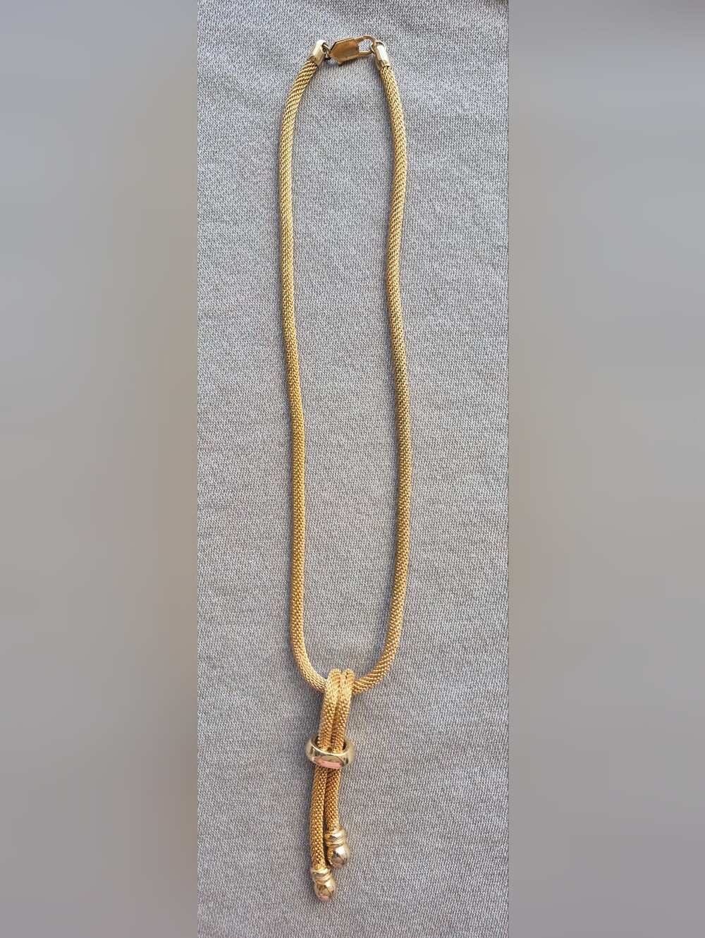 Classic Gold-Tone Rope Knot Necklace for Women
